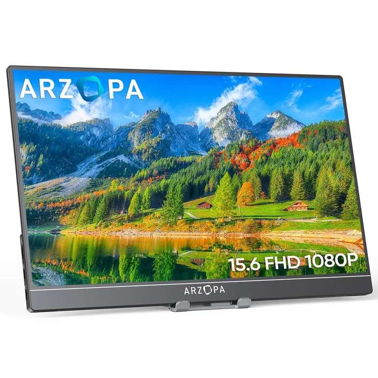 Arzopa-Monitor portátil FHD 15,6" 1080P IPS USB-C mini-hdmi, Mac, portátil, PC, Android, Switch, Xbox, PS4/5