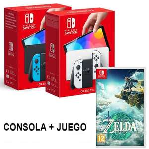 Consola Nintendo Switch OLED + The Legends of Zelda Tears of the Kingdom (339€ Newsletter), Consola V2 + Zelda (289€ Newsletter)