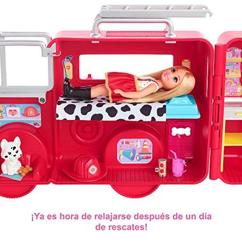Barbie Chelsea y su camión de bomberos