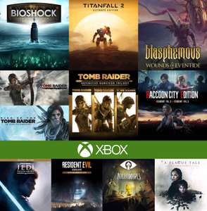 XBOX :: Sagas (Tomb Raider,Resident Evil, Star Wars),Blasphemous, Titanfall 2, BioShock,A Plague Tale, Little Nightmare,Dragon Age,A Way Out