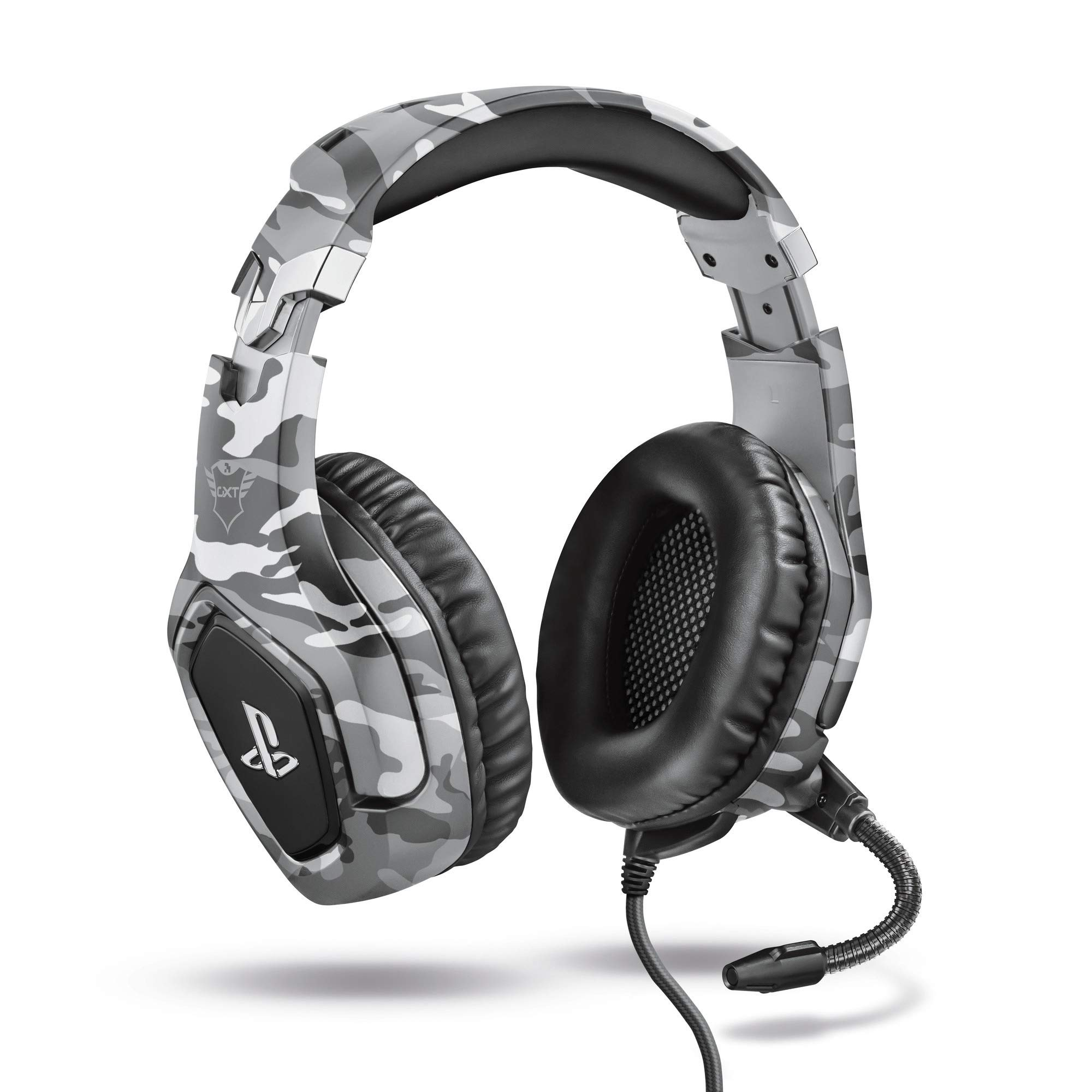GXTrust 488 Forze-G Cascos PS4 y PS5 Auriculares de Gaming, Licencia Oficial para PlayStation, Micrófono Plegable