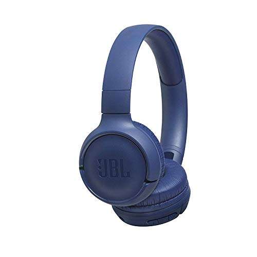 JBL Tune500BT - Auriculares supraaurales inalámbricos - Ligeros y plegables - Con mando manos libres - Micrófono integrado - Azul