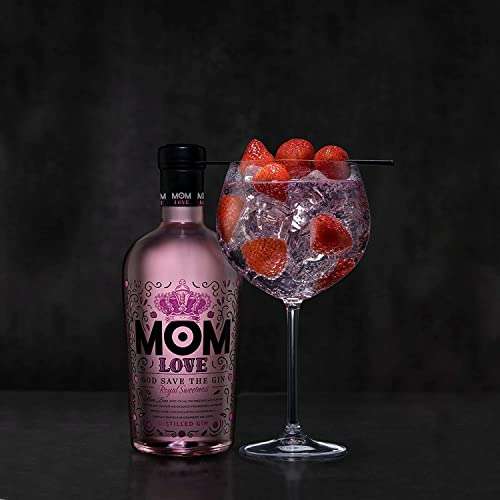 MOM Love - Ginebra Premium - Elaborada con Fresas - 700 ml