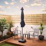 Sombrilla de mesa al aire libre con manivela | Incluye funda protectora
