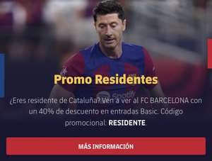 40% De descuento para ver al FC Barcelona (Residentes)