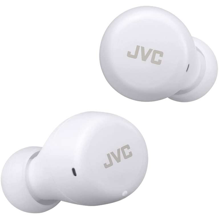 Auriculares True Wireless - JVC Gumy Mini HA-A5T, True Wireless, 15h autonoma, IPX4, Blanco Estuche de carga