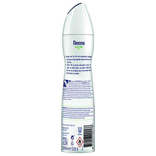 Desodorante REXONA Aerosol Antitranspirante para mujer Aloe Vera 200ml - Pack de 6 (Compra recurrente)