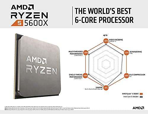 AMD Ryzen 5 5600X - Procesador de socket AM4