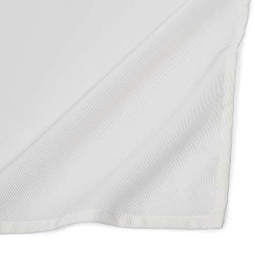 Amazon Basics - Mantel de poliéster para mesa, rectangular, lavable, 153 x 259 cm, blanco, 2 unidades