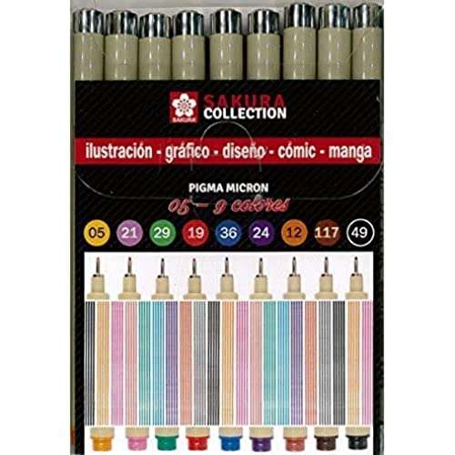 SET Rotuladores Pouch Micron 05 Colors 9 ud