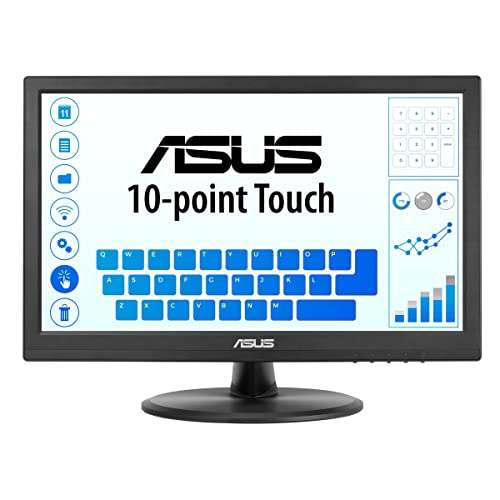 Monitor táctil ASUS VT168HR: 15,6" (1366x768), interfaz táctil de 10 puntos, HDMI, Antiparpadeo