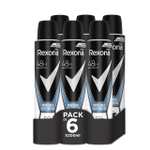 Pack 6 Rexona Invisible Desodorante Aerosol Antitranspirante para hombre Ice 200ml