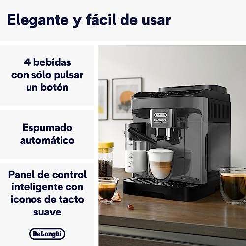 Cafetera superautomática De'Longhi Magnifica S Smart ECAM250.31.SB, Molinillo  integrado, Con vaporizador, 4 recetas