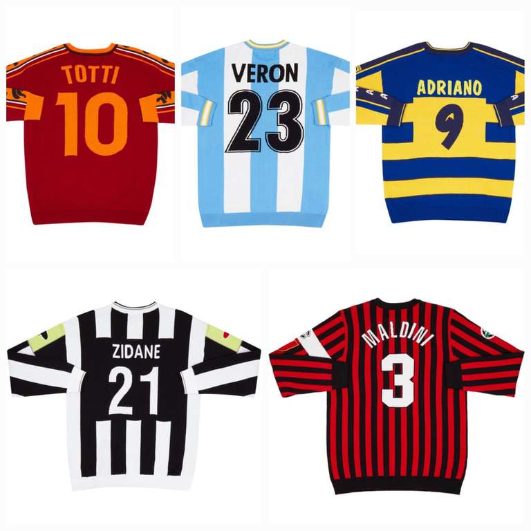 Suéters de punto de leyendas (Zizou,Maldini,Adriano,Veron y Totti)+ info en la descripción