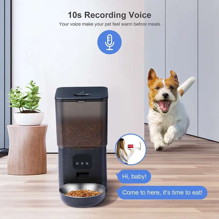 Comedero automático inteligente para mascotas 6L, compatiblilidad con app SmartLife / Tuya