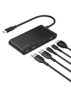BELKIN Hub USB C de 5 Puertos con 1 HDMI 4K a 60 Hz PD