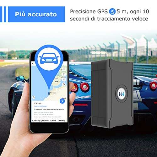 Rastreador GPS para vehículos, batería recargable