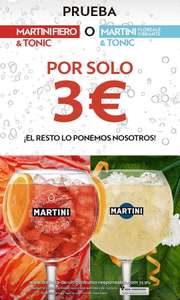 Pide tu Martini Fiero&Tonic o Martini Floreale Vibrante&Tonic por 3 Euros [ Ubicaciones determinadas ]
