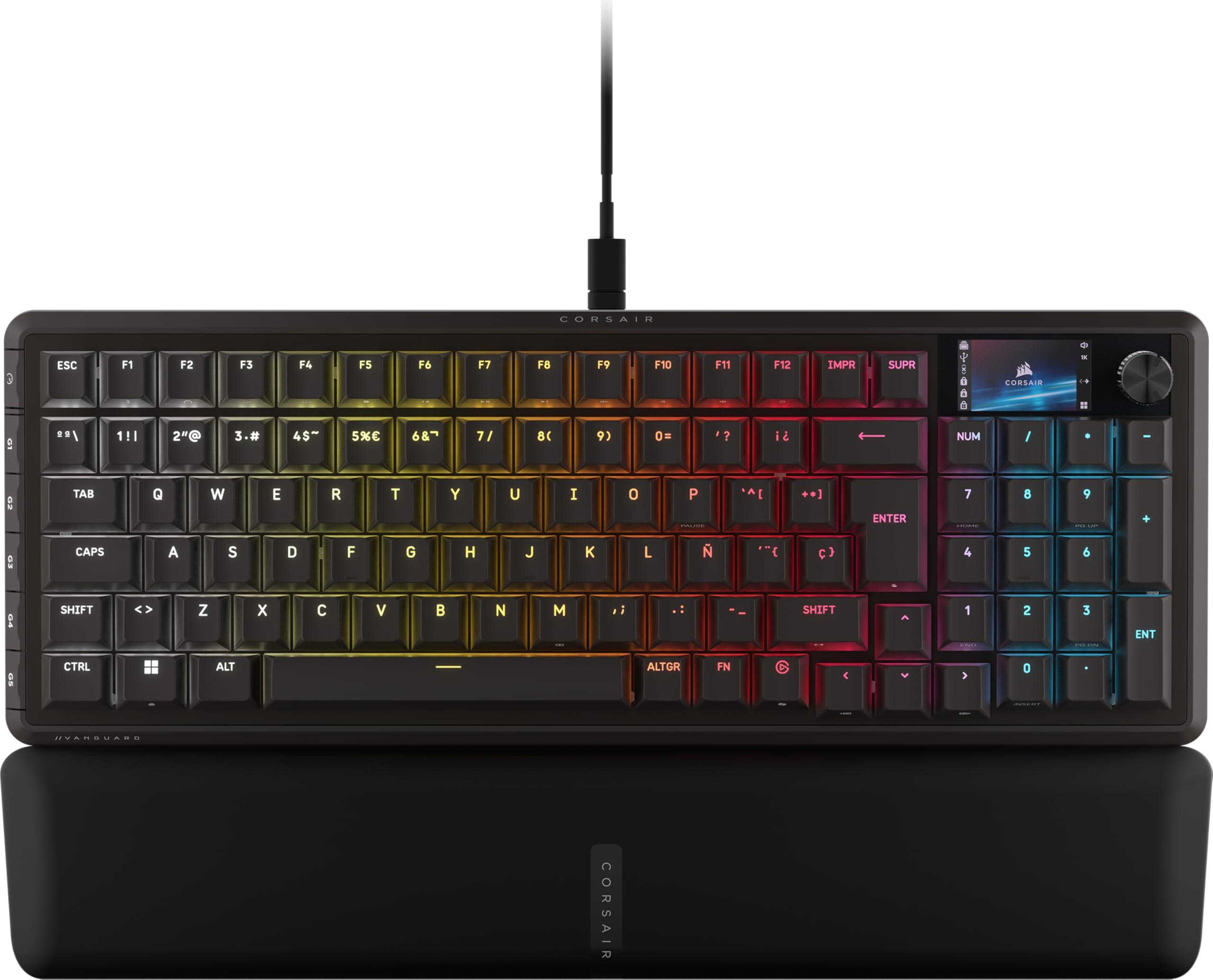 Corsair Vanguard 96 Teclado Mecánico con Cable para Juegos– Formato 96%, 8000Hz