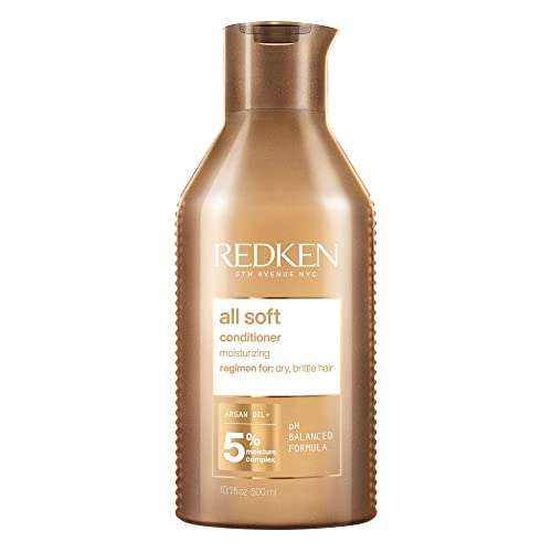 Redken | Acondicionador Hidratante con Aceite de Argán para Cabello Seco y Frágil, All Soft, 500 ml