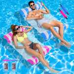 2 PCS Colchoneta Piscina Adultos,4 en 1 Hinchables para Piscina,Piscina Flotadores