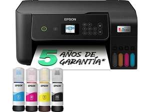Impresora multifunción - Epson EcoTank ET-2821, Hasta 3 años de tinta incluida, Con depósito recargable, Wi-Fi, 5 años de garantía, Negro