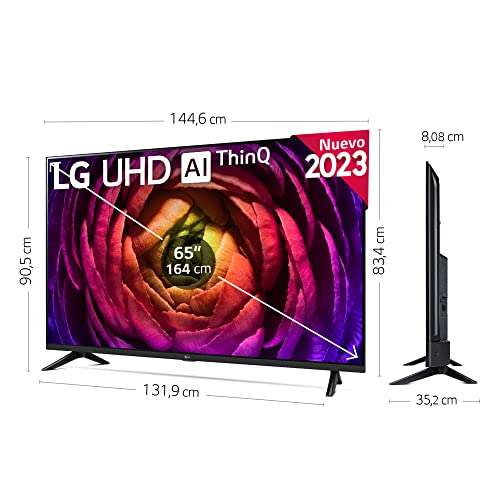 LG 65UR73006LA 65", 4K UHD, Smart TV, HDR10, Serie 73, Procesador Alta Potencia, Dolby Digital Plus, Alexa/Google Assistant