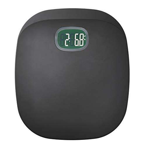 Amazon Basics - Báscula de peso corporal, soporta hasta 180 kg, gris