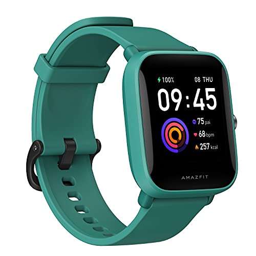 Amazfit Bip U Smartwatch Fitness Reloj Inteligente 60+ Modos Deportivos 1.43" Pantalla táctil a Color Grande 5 ATM (SpO2)
