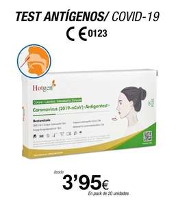 Test antígenos (20 unidades, precio unidad 3.95€) (+ en descripción)