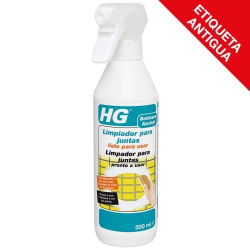 HG Limpiador para juntas, Elimina la Suciedad y las Manchas entre Paredes y Suelos de Baldosas del Baño o la Cocina (spray de 500 ml)