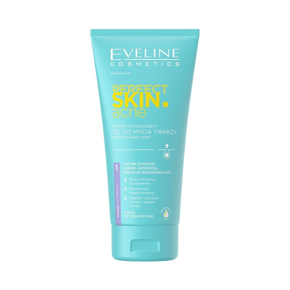 Eveline Cosmetics Perfect Skin Acné Limpieza facial profunda con ácido shikimismo y ácido mandélico
