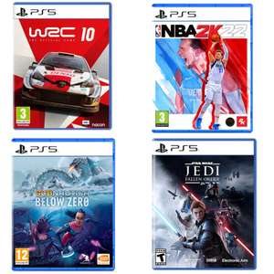 Pack Juegos para PS5, PlayStation 5, WRC 10, NBA 2K22, Subnautica Below Zero, Star Wars Jedi: Fallen Order