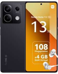 Xiaomi Redmi Note 13 5G - 8+256 GB, 6,67" AMOLED FHD+ 120Hz, MediaTek Dimensity 6080, cámara hasta 108MP, Carga 33W,(Versión ES)