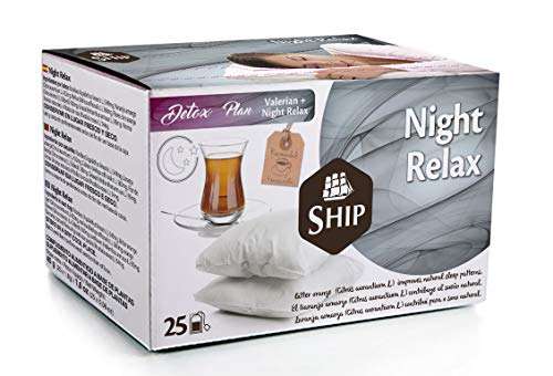 Infusión de Night Relax en Caja de 25 Unidades - Favorece un Sueño más Placentero, Efecto Relajante y Ayuda a Reducir el Estrés