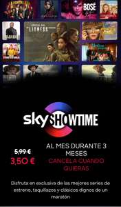 Skyshowtime promoción durante 3 meses.
