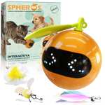 SPHEROS Pelota Interactiva para Gatos y Perros Pequeños – Juguete Inteligente Autónomo con Luces led de Colores y Laser