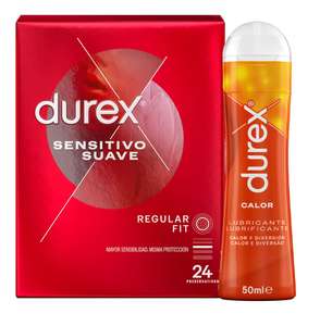 Durex - Lote 24x Preservativos Sensitivo Suave + Lubricante Naturals Extra Sensitivo [PRECIO PRIMERA COMPRA 10,19€]