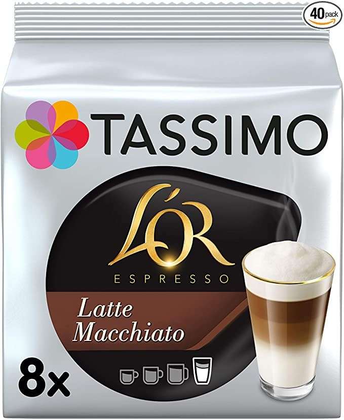 TASSIMO L'Or Café Latte Macchiato - 5 paquetes de 8 unidades (Total 40  unidades) » Chollometro
