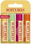 Burt's Bees Freshly Picked Quad 17 g + Tratamiento labial intensivo nocturno 100 % natural, cuidado labial superhidratante - 7,08 g