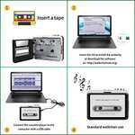 Reproductor de cassette Captura y USB - Compatible con Windows y Mac – Conversión de Cintas Walkman a Formato MP3