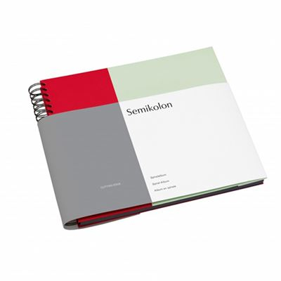 Álbum doble espiral Semikolon CE Pistacho/Rojo Cherry