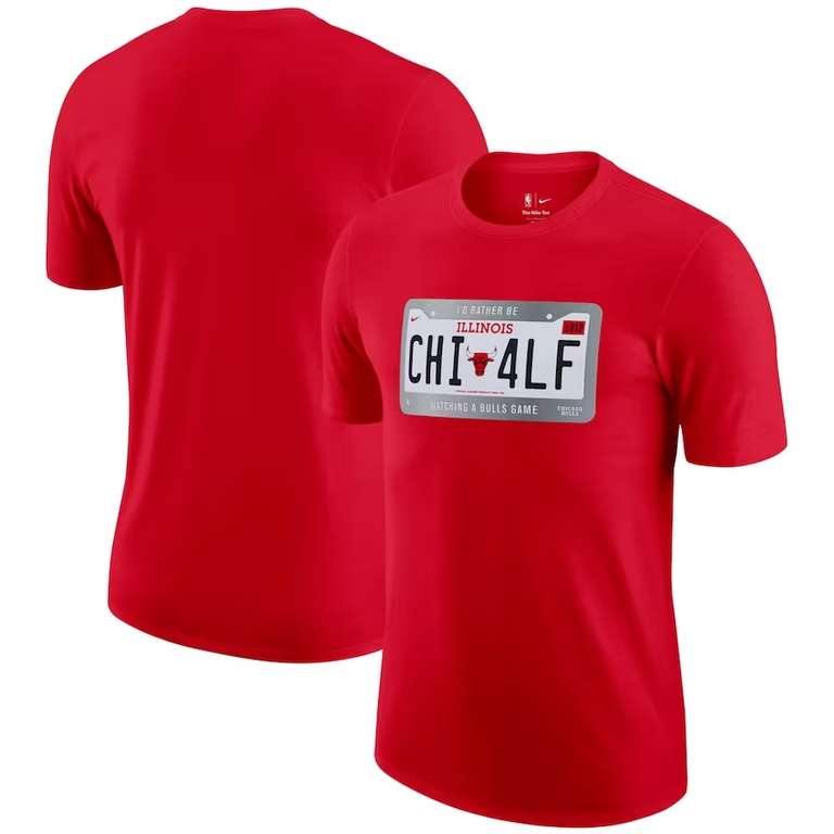 Camiseta Nike License Plate de los Chicago Bulls - Rojo - Hombres