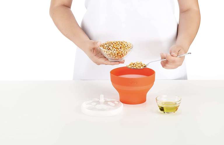 Lékué Mini Pop Corn para Preparar Palomitas en microondas, Silicona, 700 ml