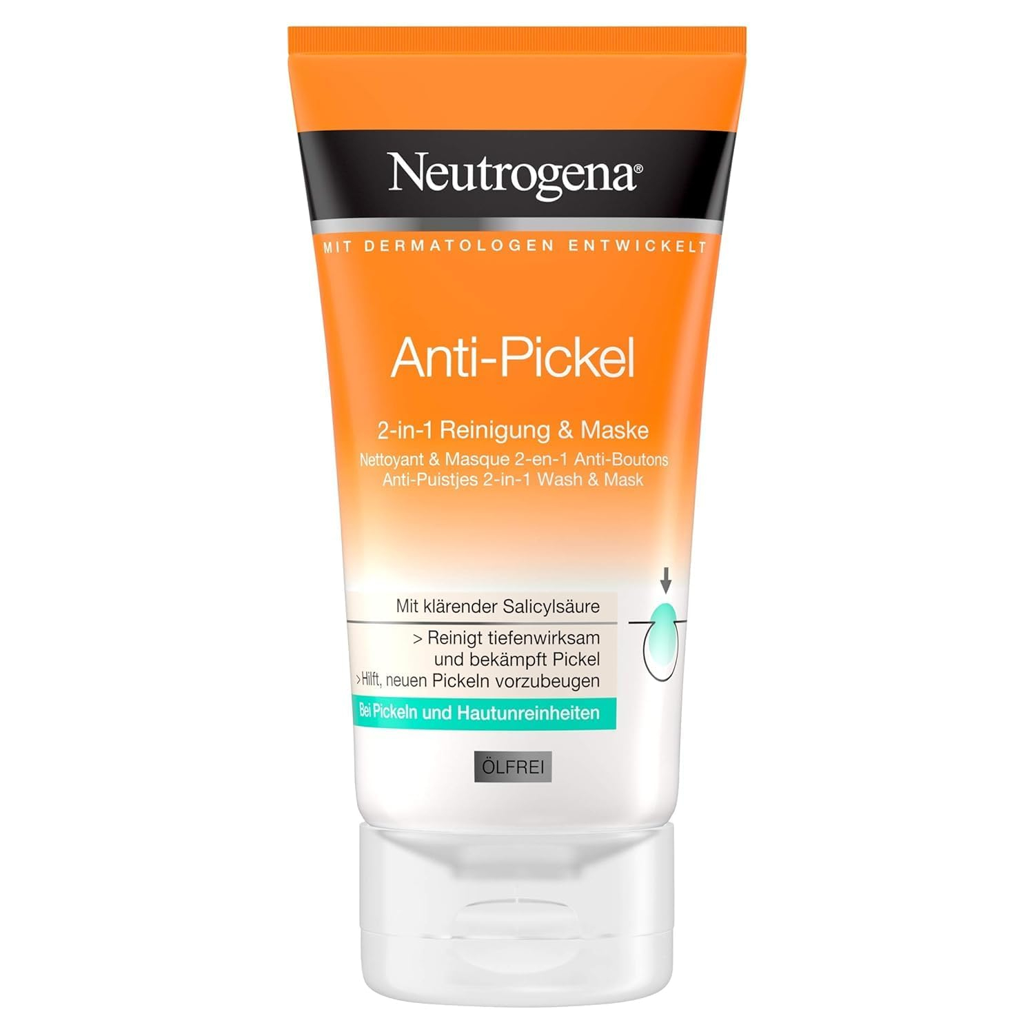 Neutrogena Limpiador y mascarilla antiespinillas 2 en 1 - 150 ml