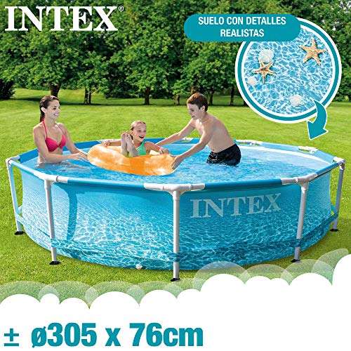 Intex 55241 - Piscina desmontable redonda INTEX, piscina Metal Frame, con depuradora 1.250l/h, Ø305x76 cm, 4.485 litros