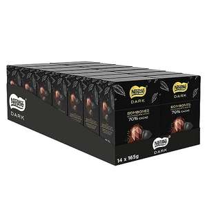 14 paquetes x165g NESTLE DARK bombones de chocolate negro 70% (más de 3 kilos de chocolate)
