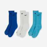 3 pares de calcetines Nike Crew Solid Color Unisex (Varios colores a elegir)