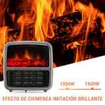 Cerámico Chimenea Eléctrico Calefactor Bajo-Consumo: YISH Mini Calefactor Portátil Silencioso, 1500W, Protección Sobrecalentamiento