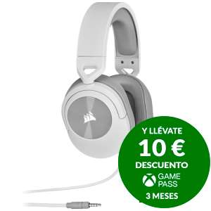 Corsair HS55 Estereo Blanco PC-PS4-PS5-XBOX-NSW-MOVIL - Auriculares Gaming